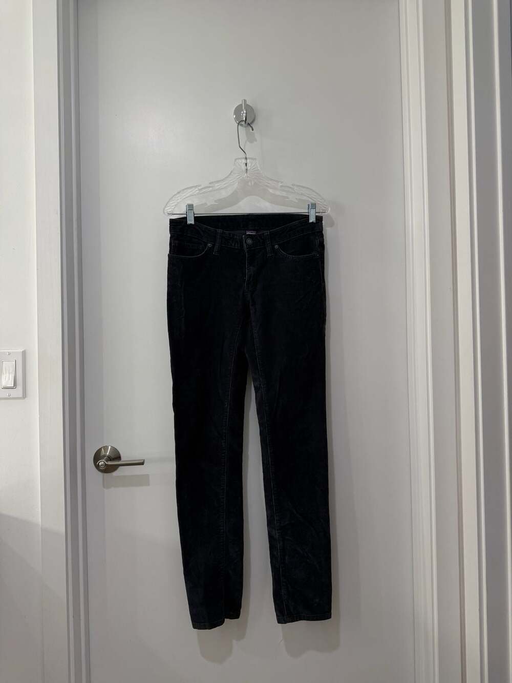 Patagonia Women's Organic Cotton Black Corduroy Slim Fit Pants Size 28